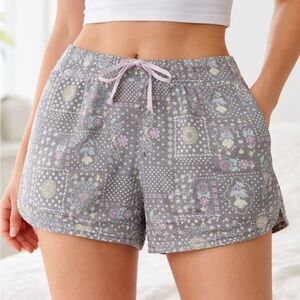 Secret Treasures Women's Grey Printed Sleep Shorts